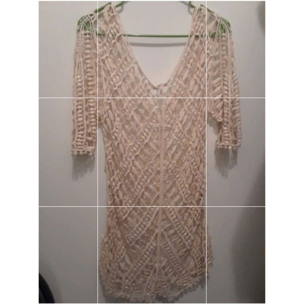 Poetry brand crocheted tunic size M EUC